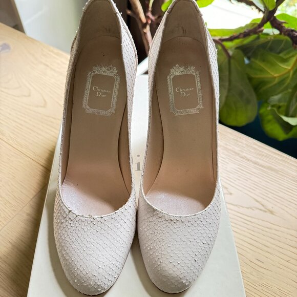 Christian Dior, snakeskin, white, 38 - Picture 1 of 8